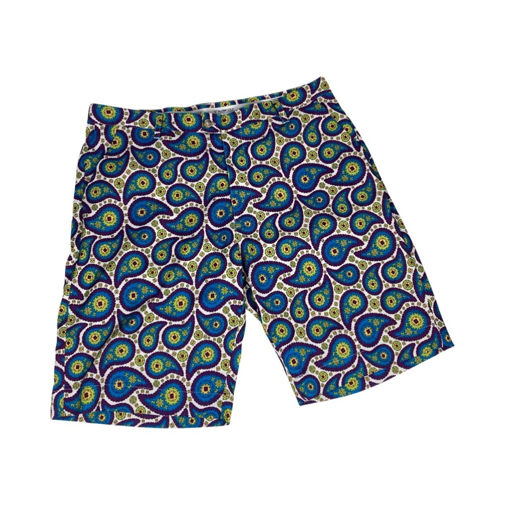 Flow Golf By Flow Society Mens Paisley Print Golf Shorts Size 40 Multicolor